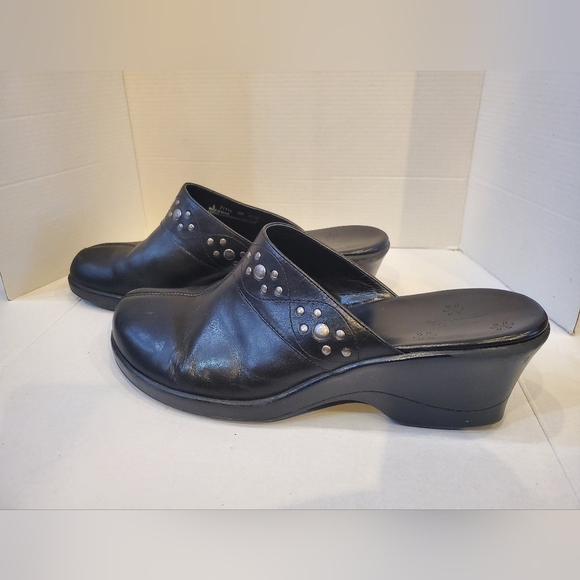 Clark Vintage Wonen's Black Slip-On Shoes Sz 9 - Picture 7 of 13